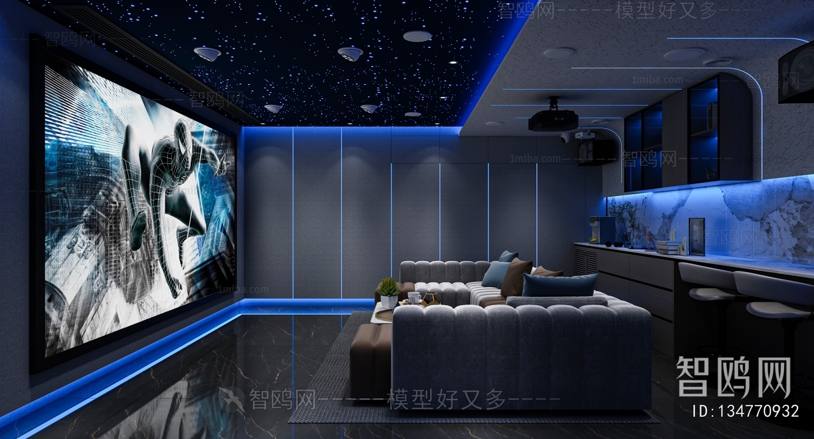 Modern Audiovisual Room