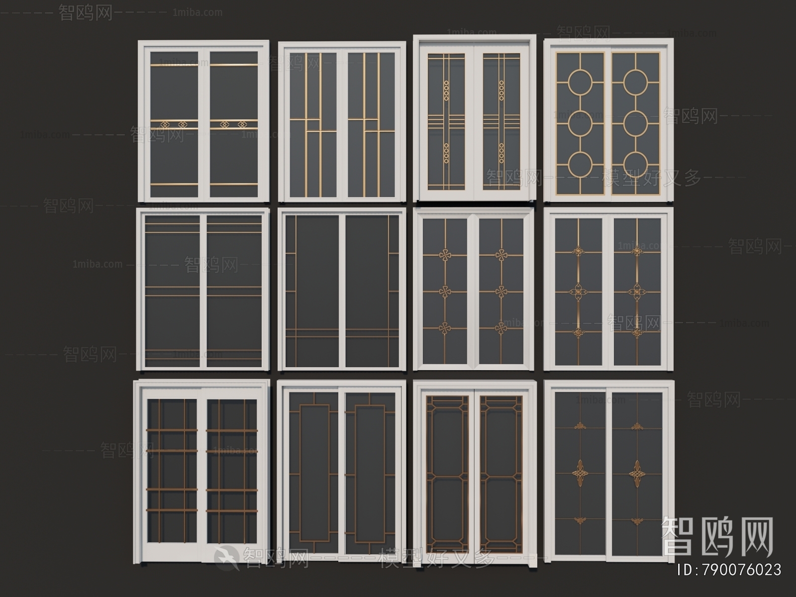 New Chinese Style Sliding Door