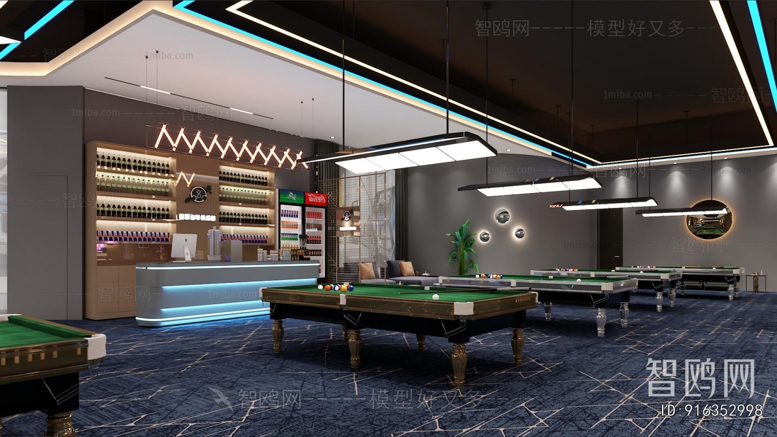 Modern Billiard Room