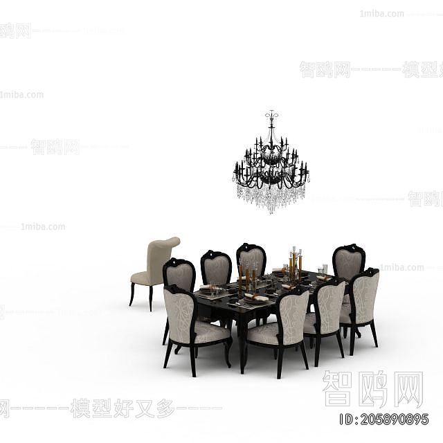 European Style Dining Table And Chairs