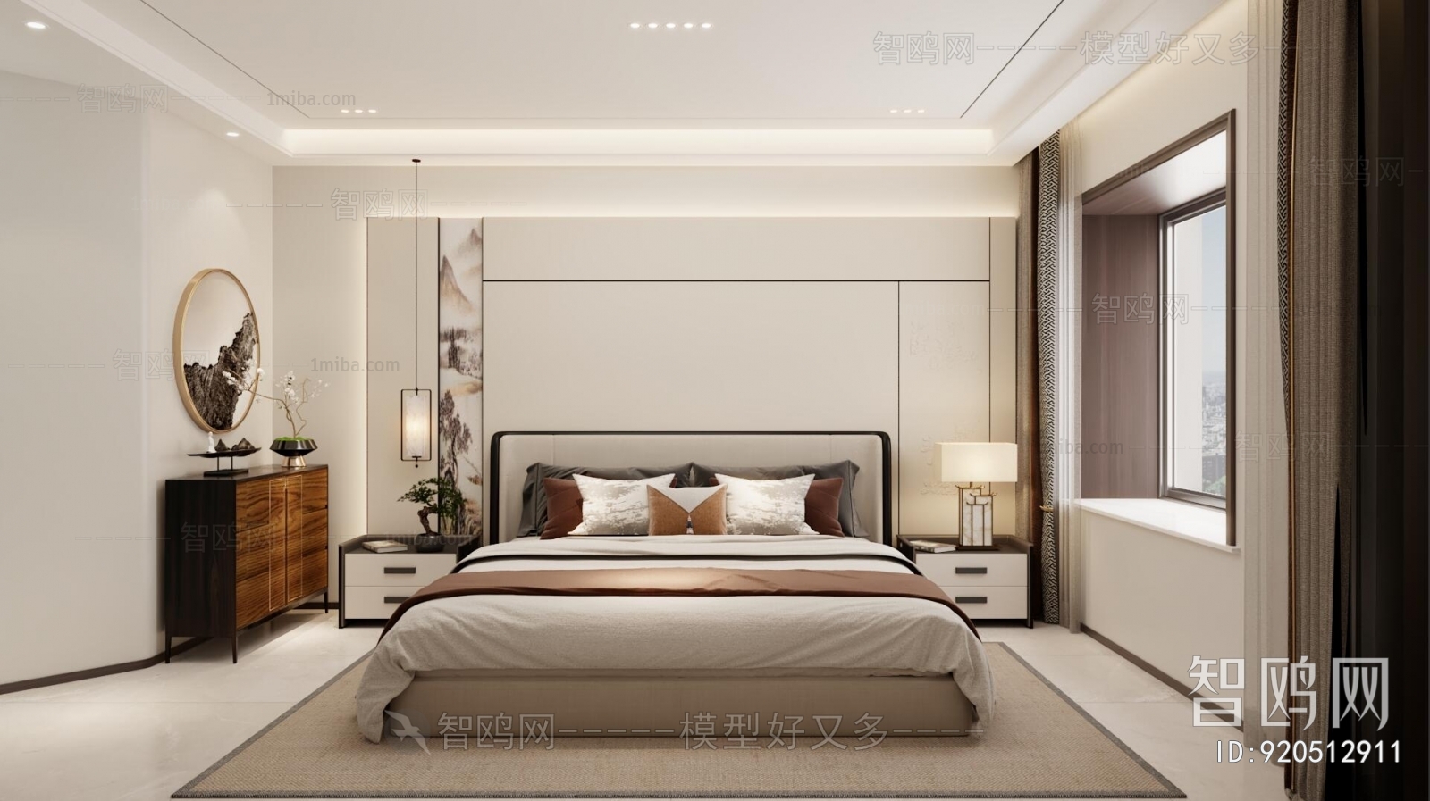 New Chinese Style Bedroom