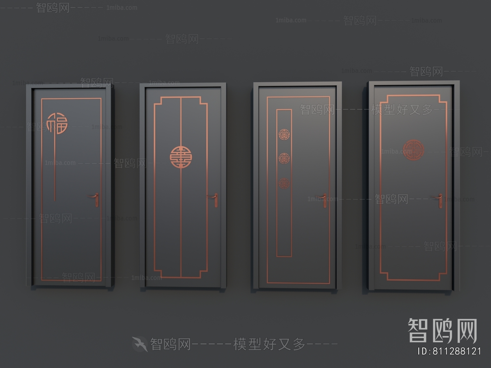 New Chinese Style Single Door