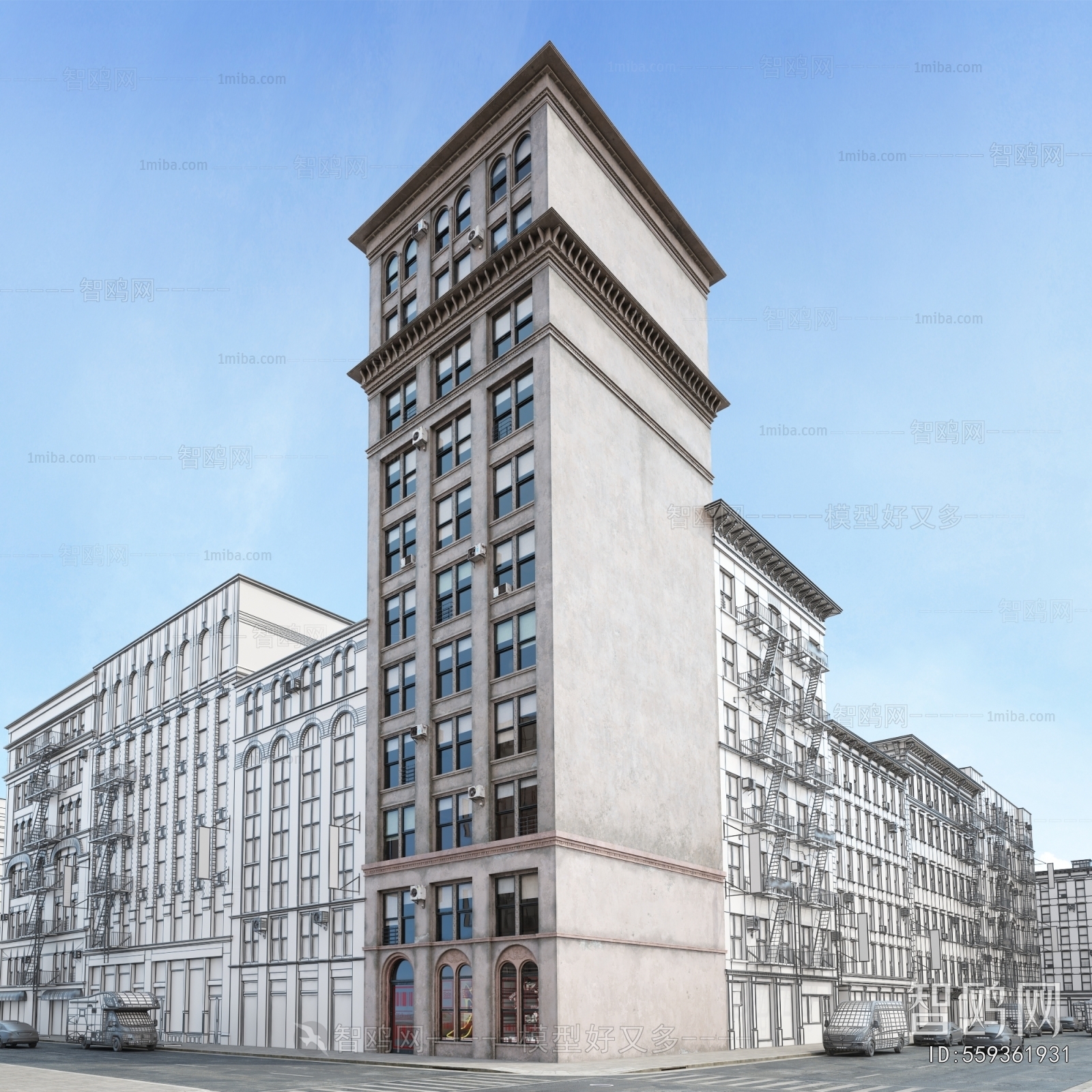 European Style Appearance Of Commercial Building