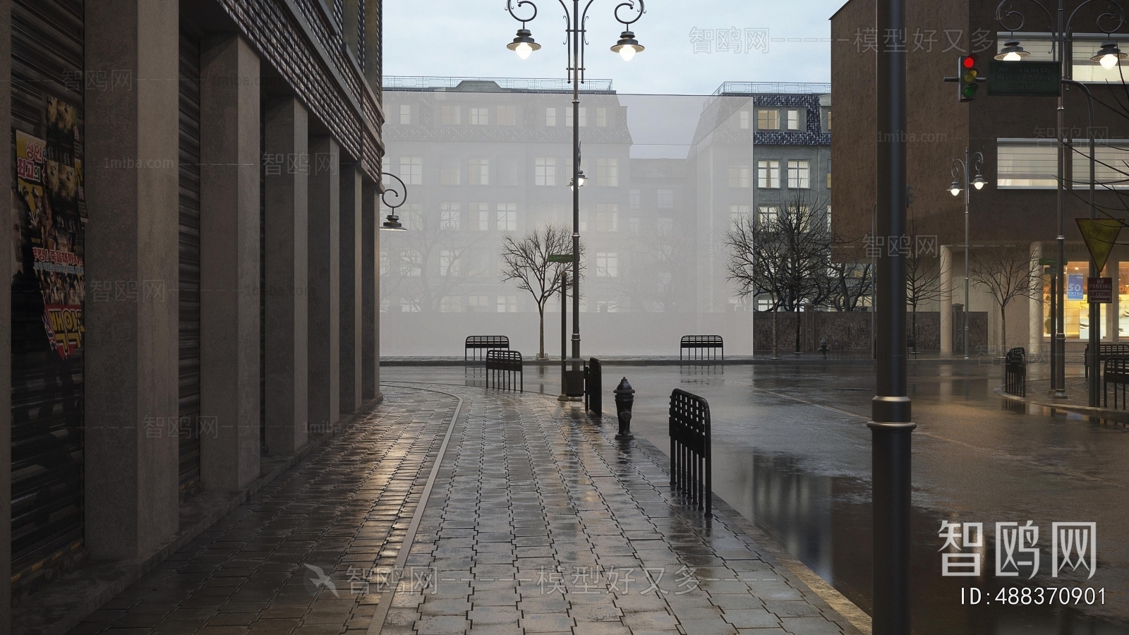 European Style Commercial Street