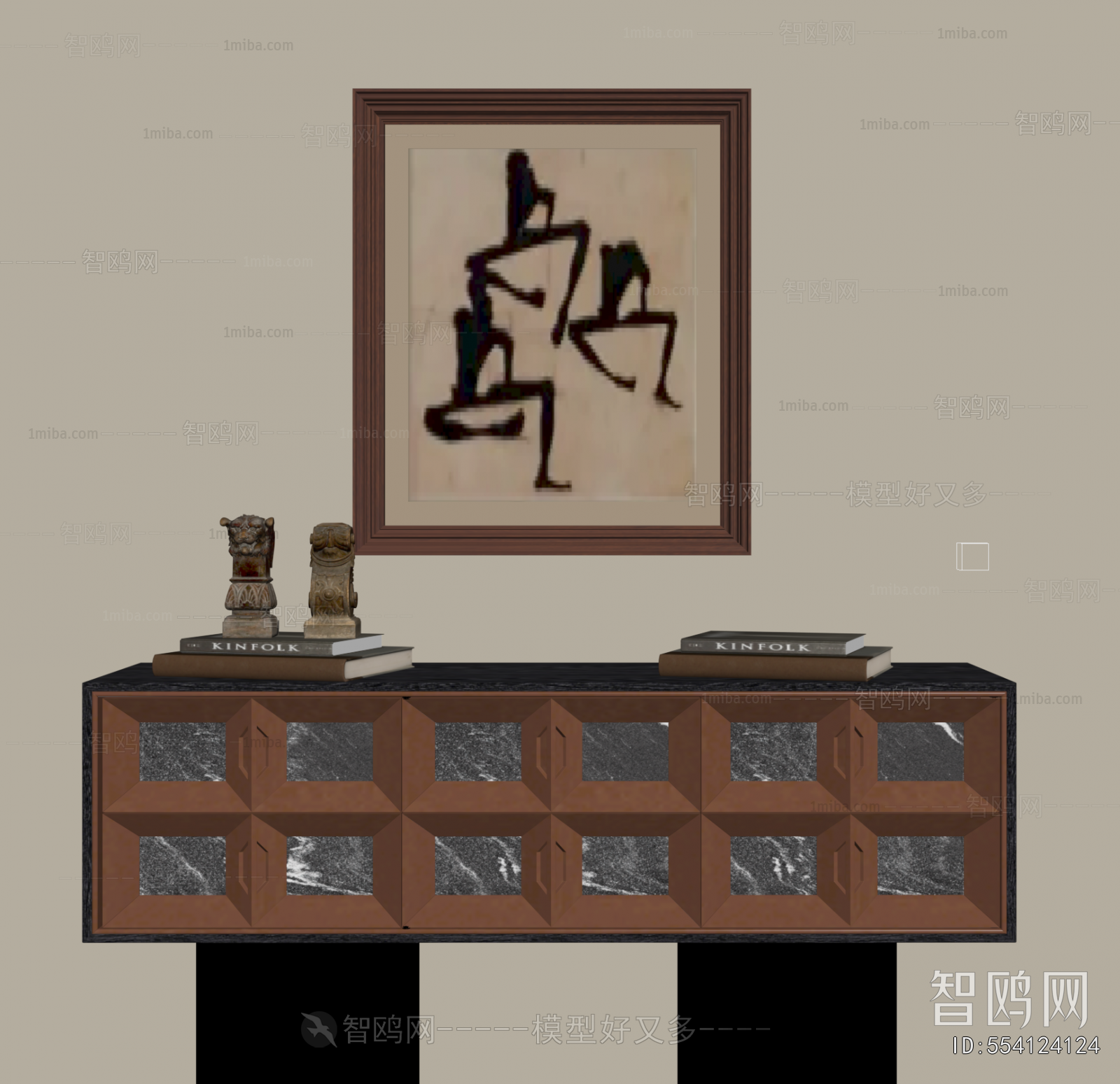 Wabi-sabi Style Side Cabinet