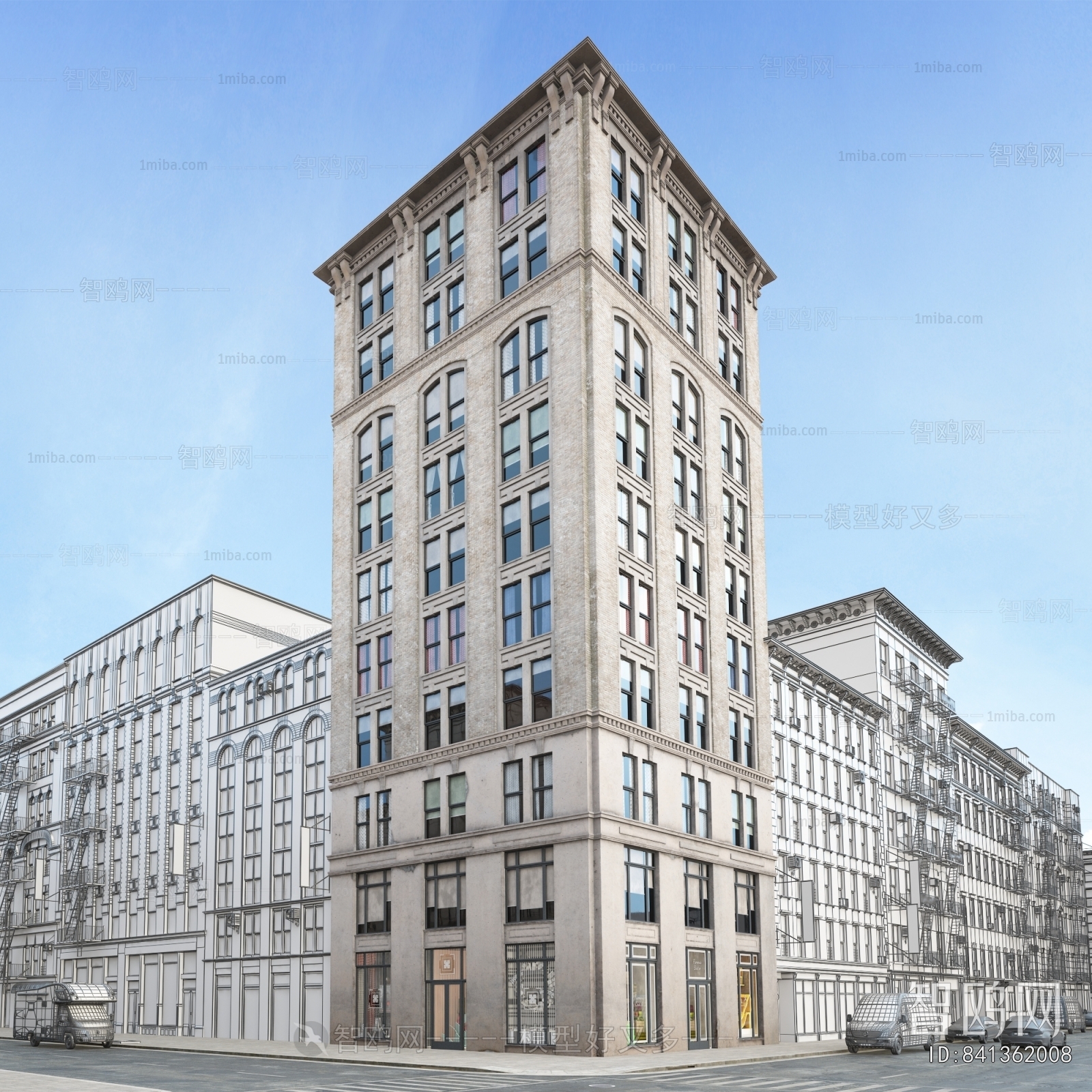 European Style Appearance Of Commercial Building