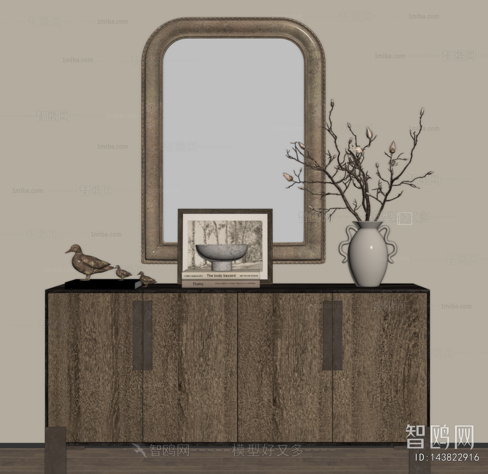 Wabi-sabi Style Entrance Cabinet