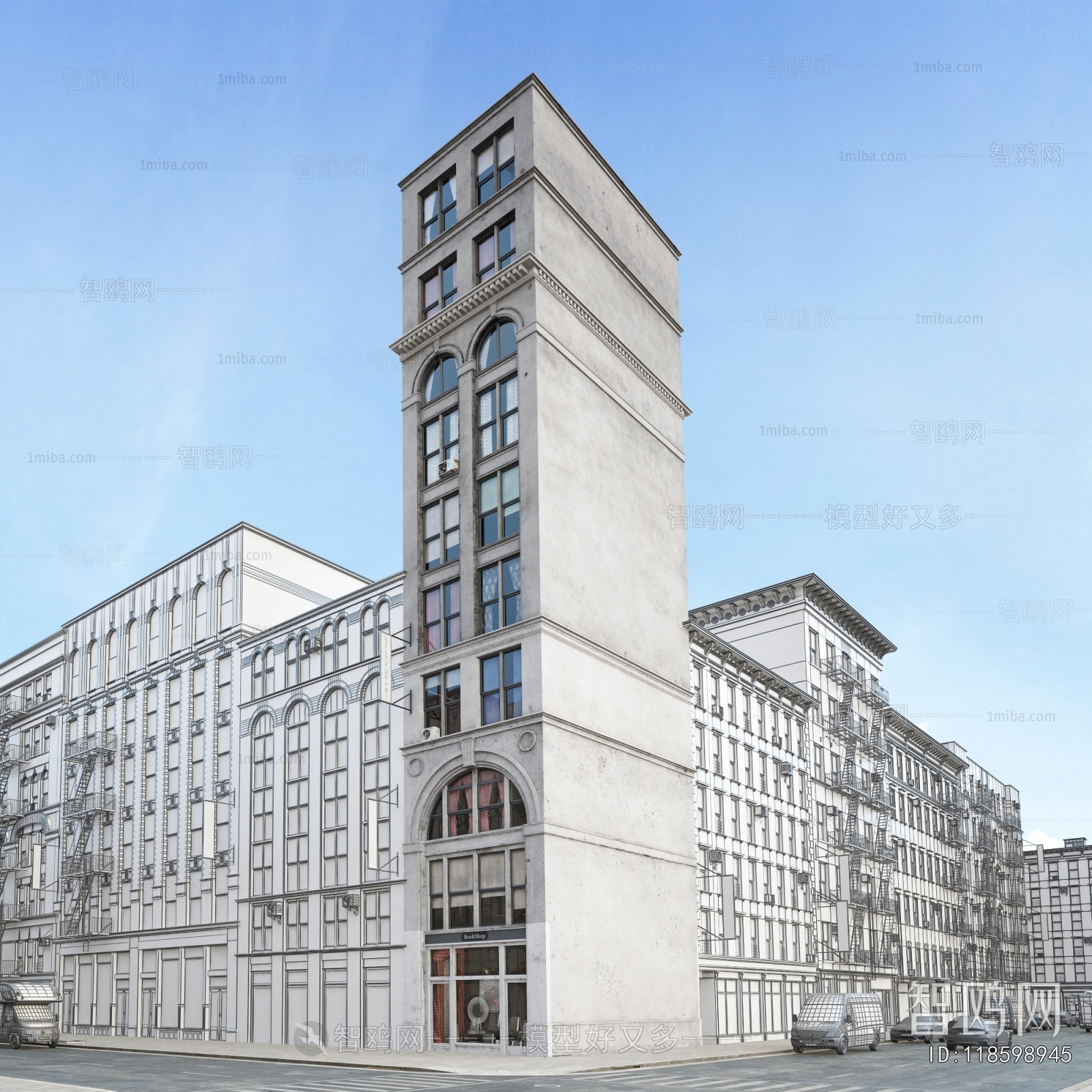 European Style Appearance Of Commercial Building