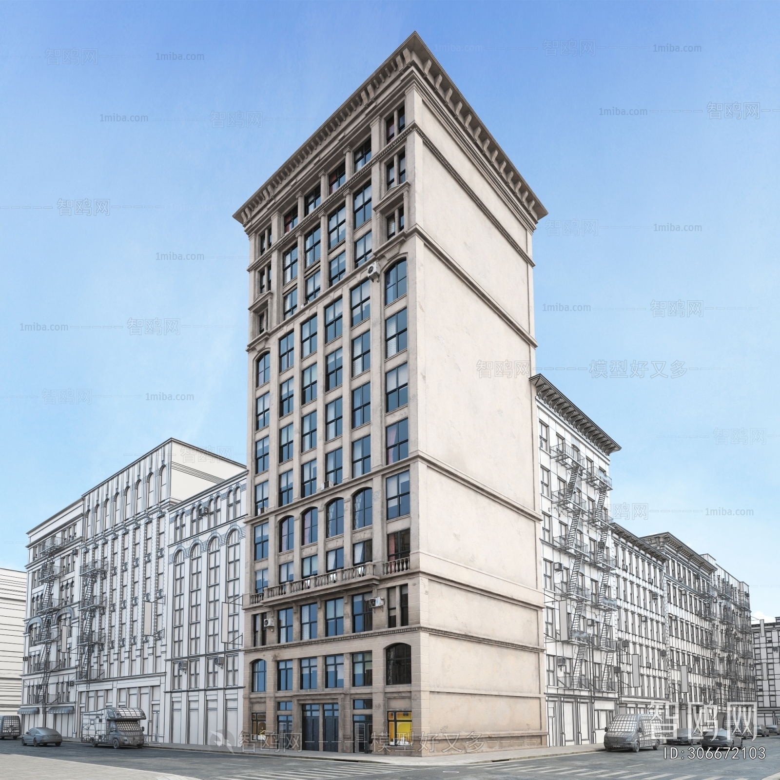 European Style Appearance Of Commercial Building