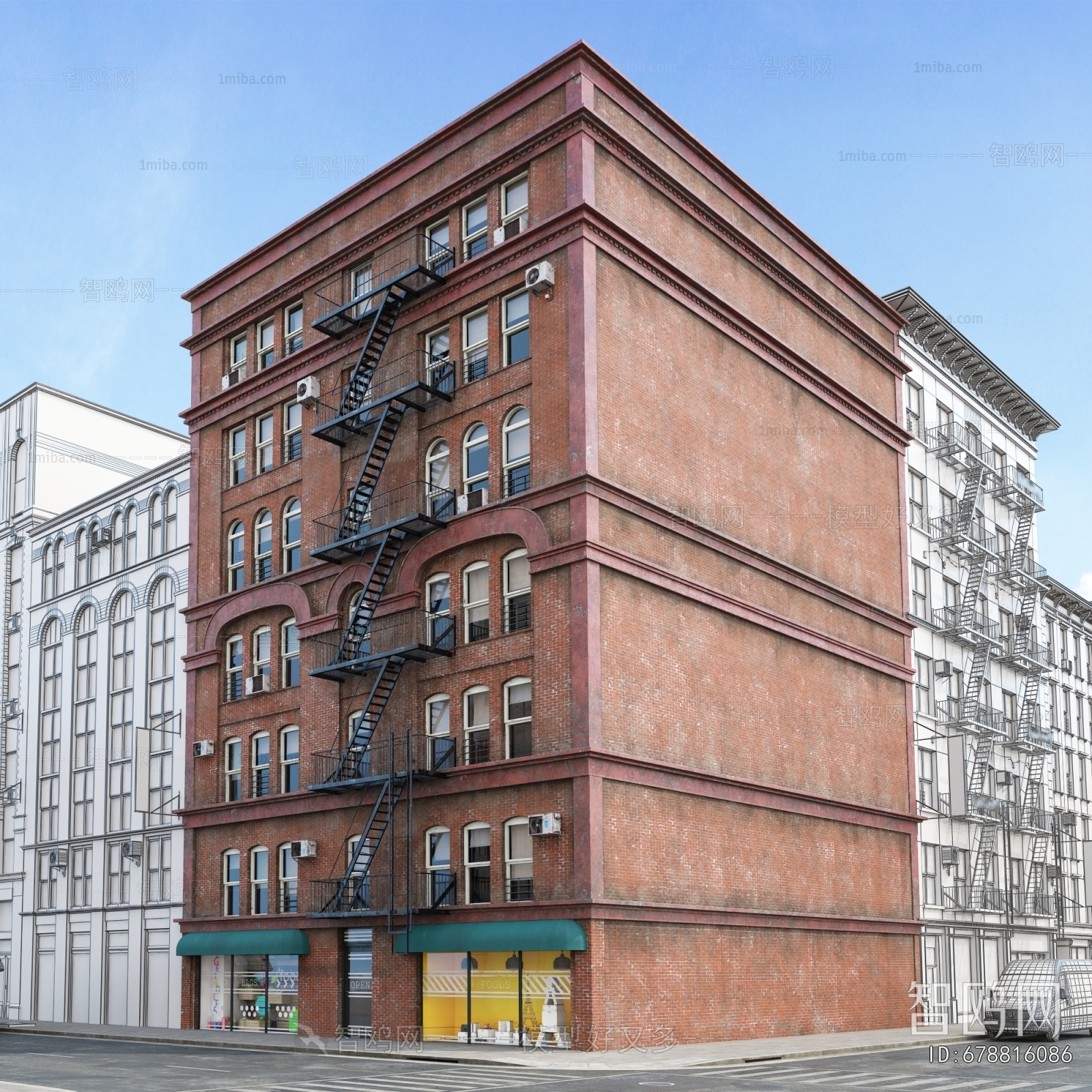 European Style Appearance Of Commercial Building