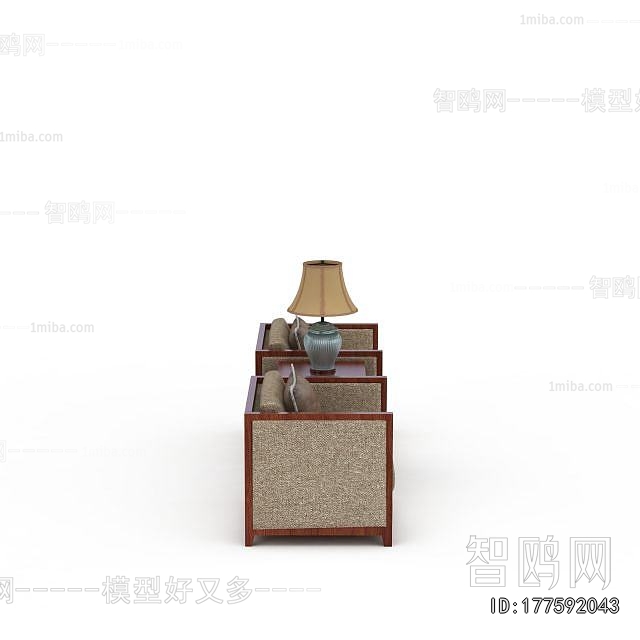 New Chinese Style Single Sofa