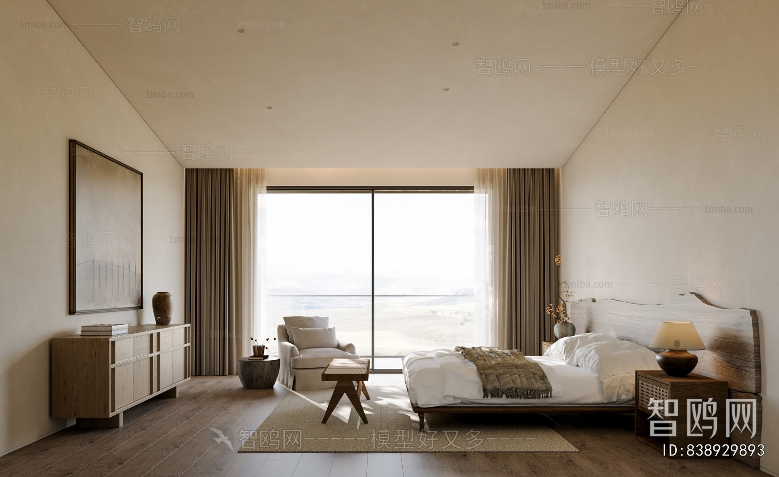 Wabi-sabi Style Bedroom