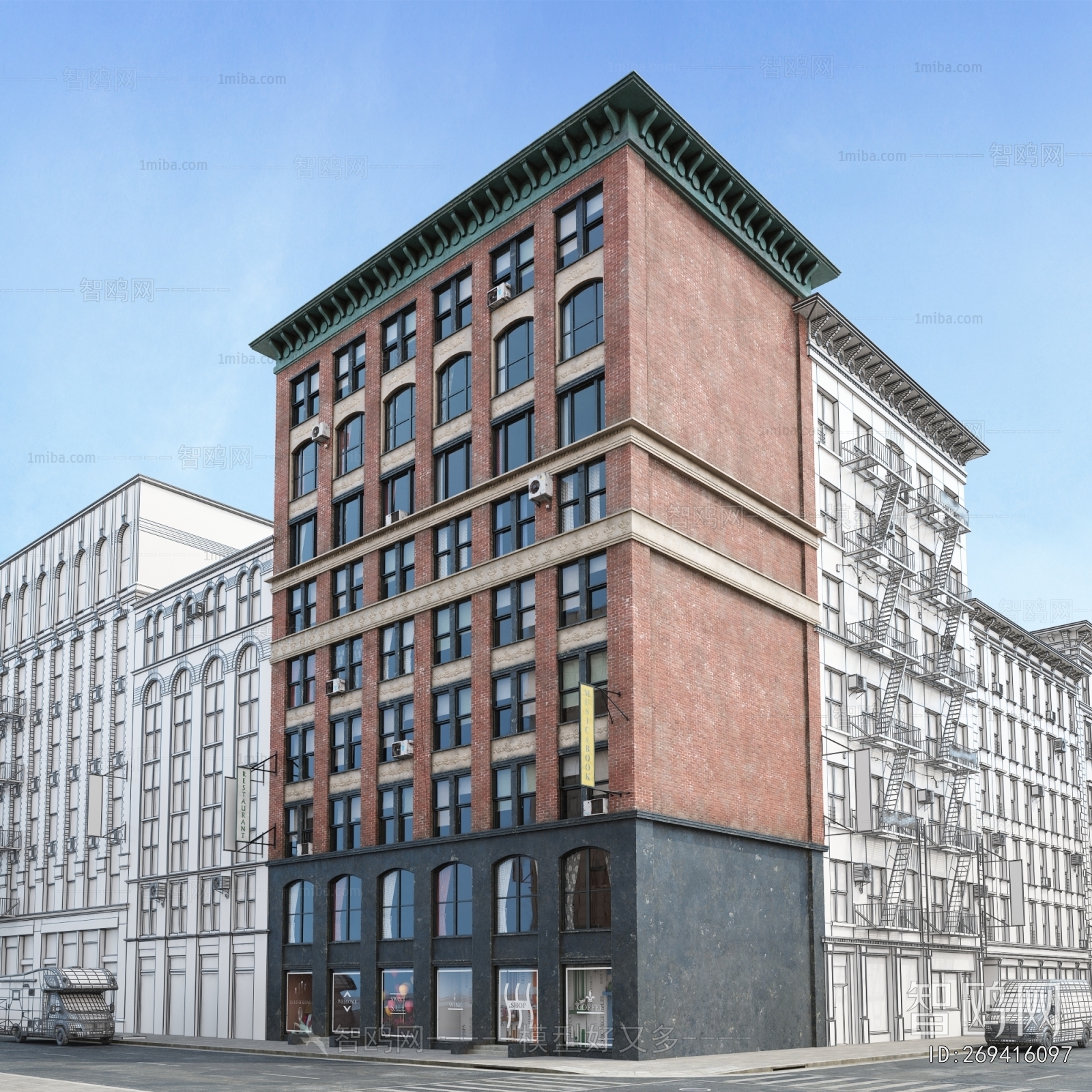 European Style Appearance Of Commercial Building