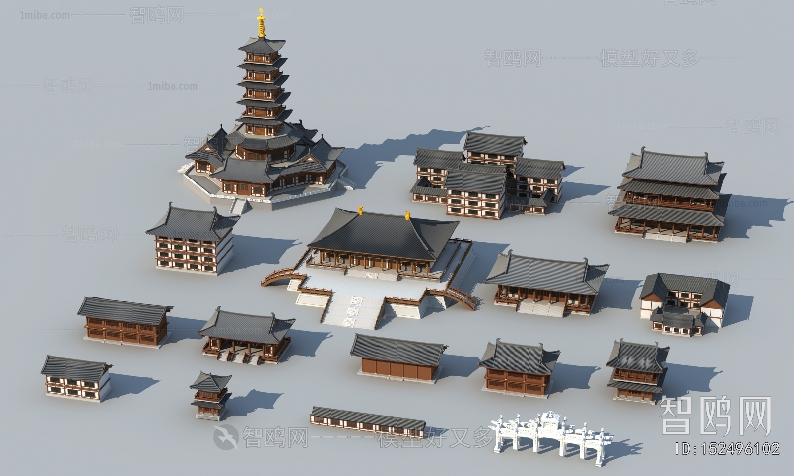 Chinese Style Ancient Architectural Buildings