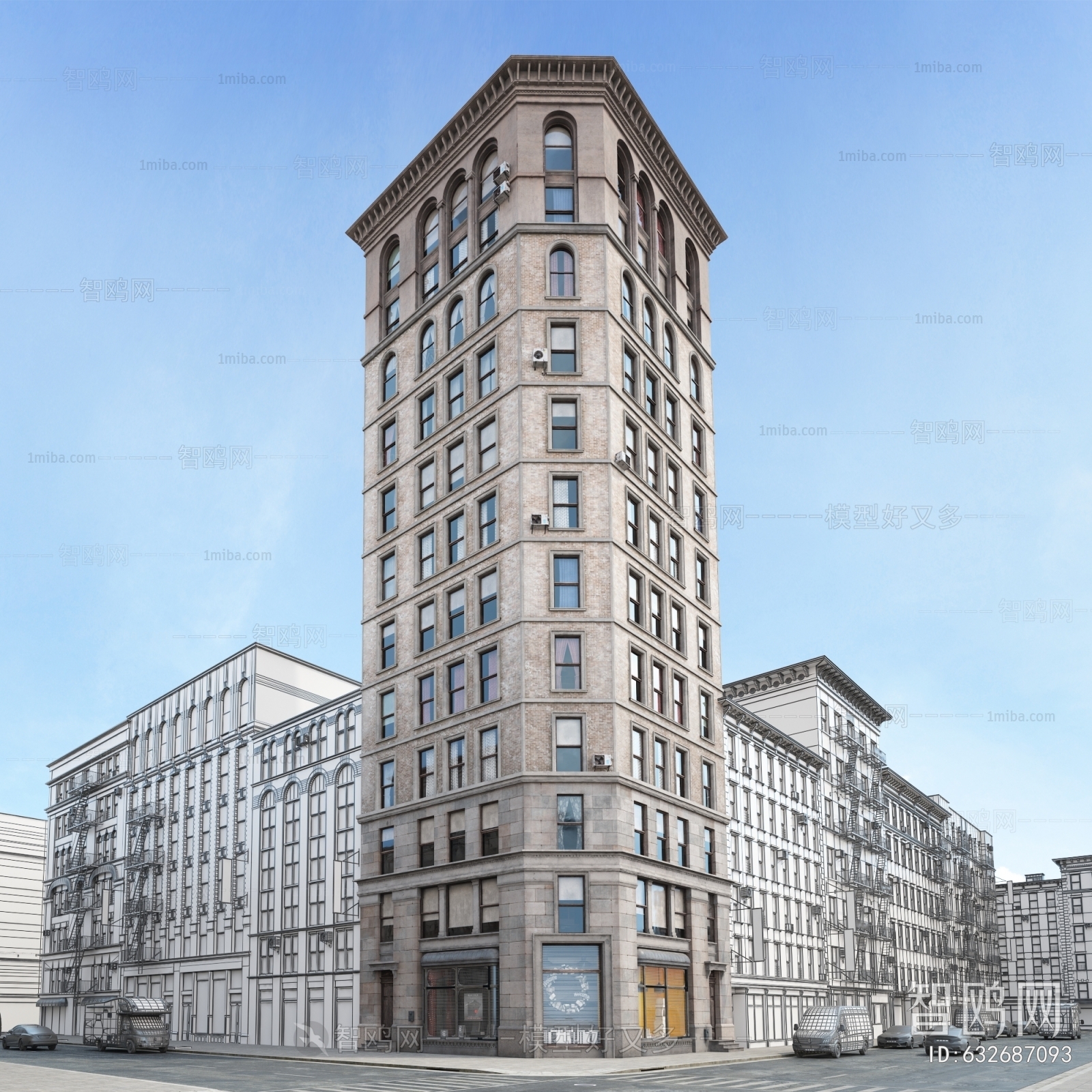 European Style Appearance Of Commercial Building