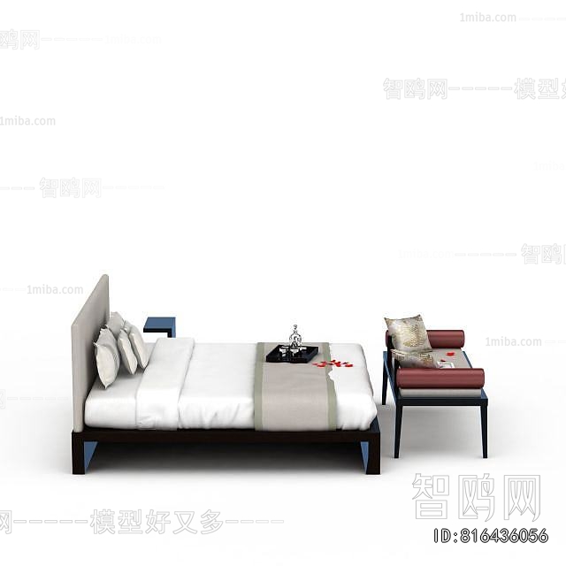 New Chinese Style Double Bed