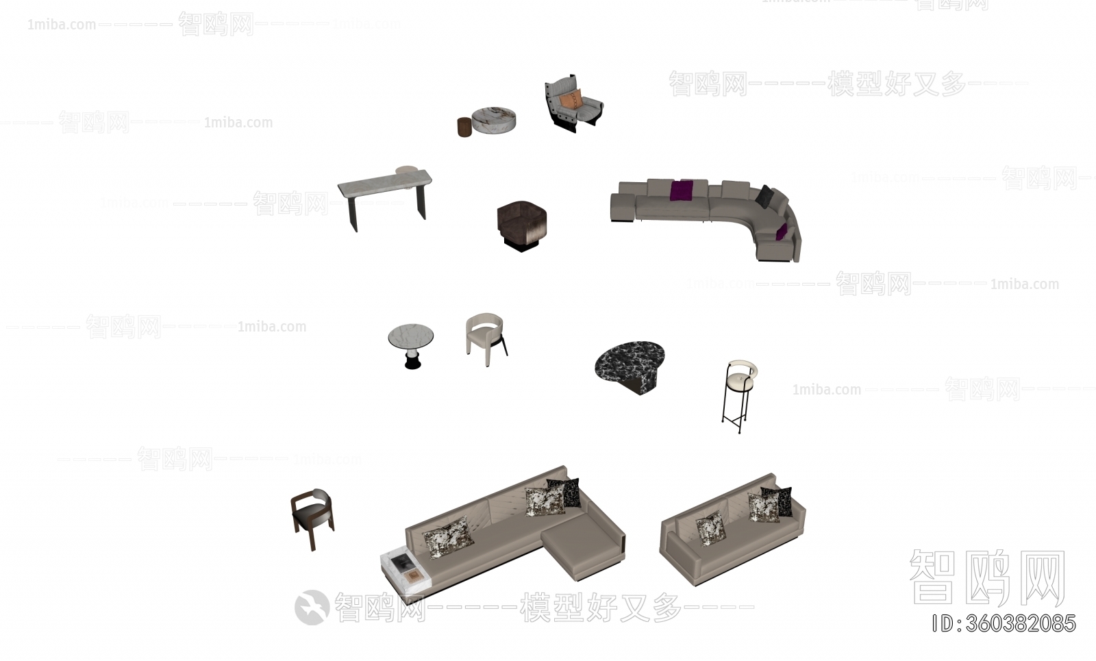 Modern Multi Person Sofa