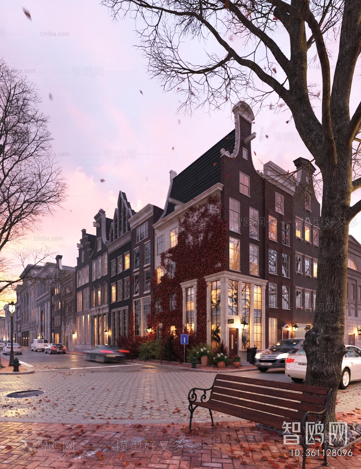 Simple European Style Commercial Street