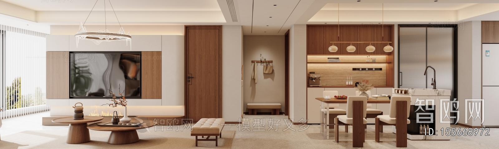 New Chinese Style A Living Room