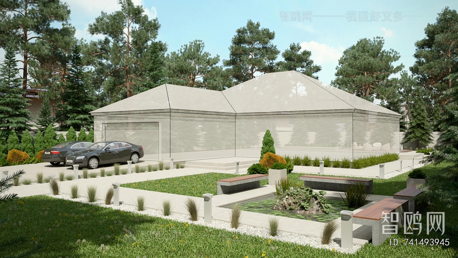 Modern Courtyard/landscape