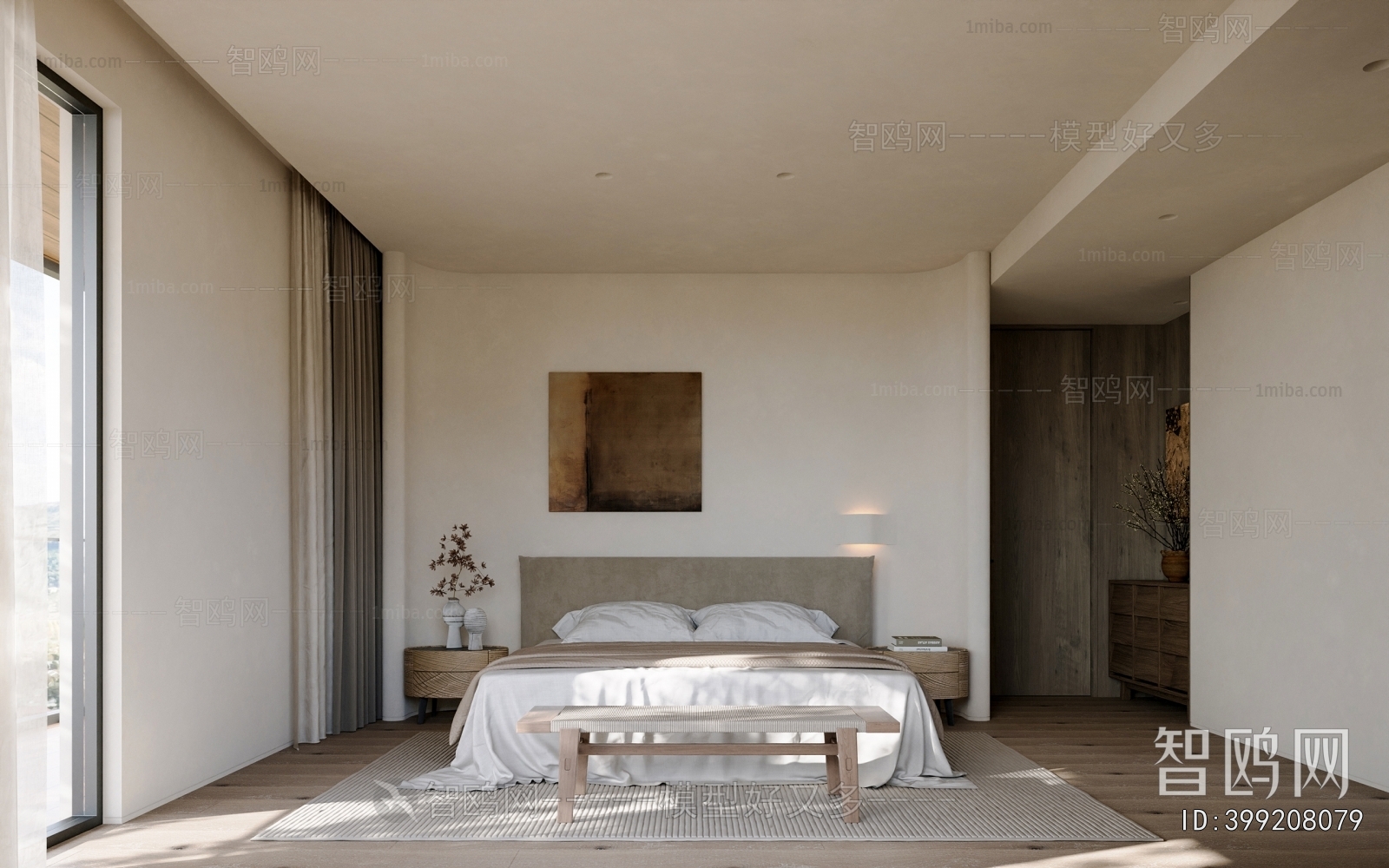 Wabi-sabi Style Bedroom