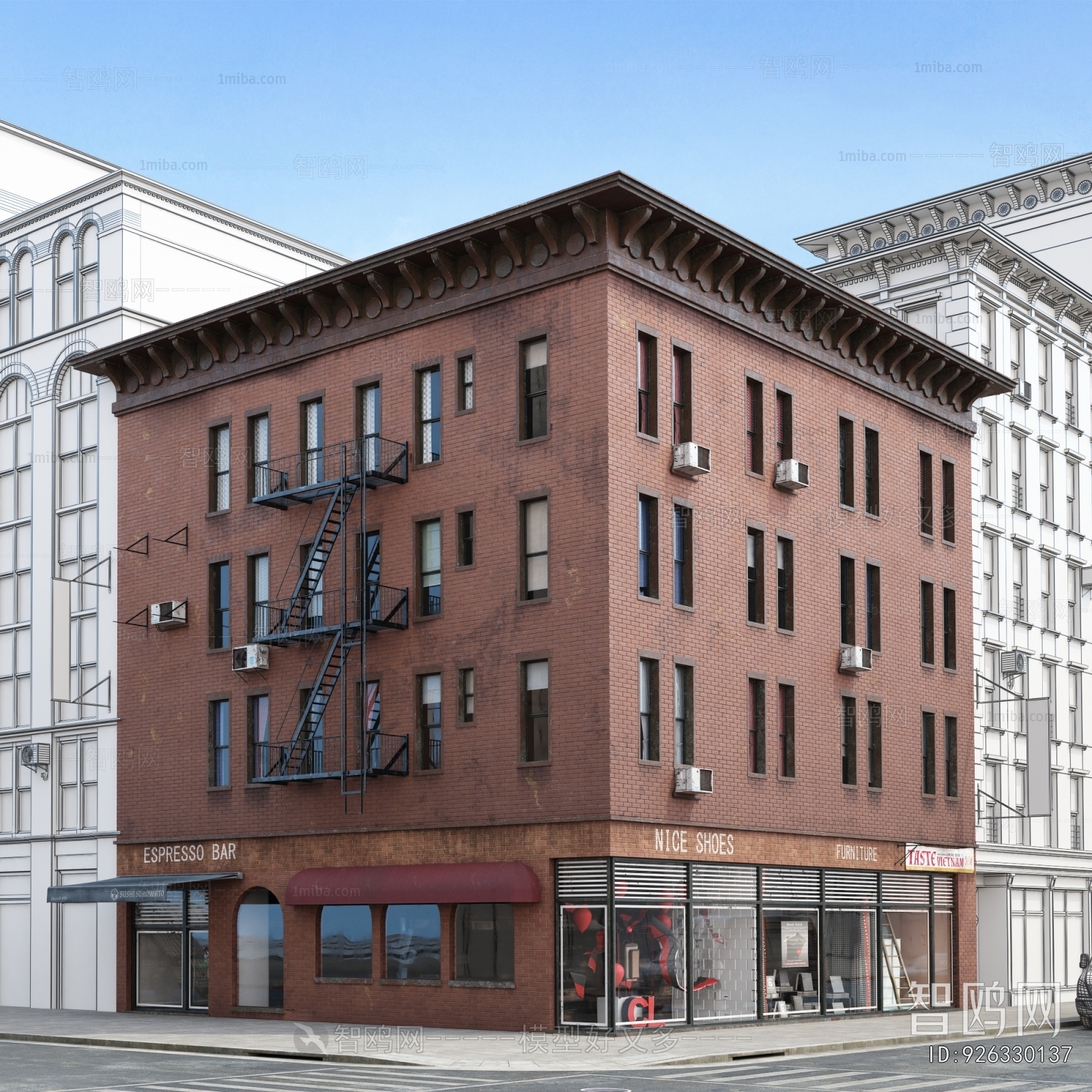 European Style Appearance Of Commercial Building