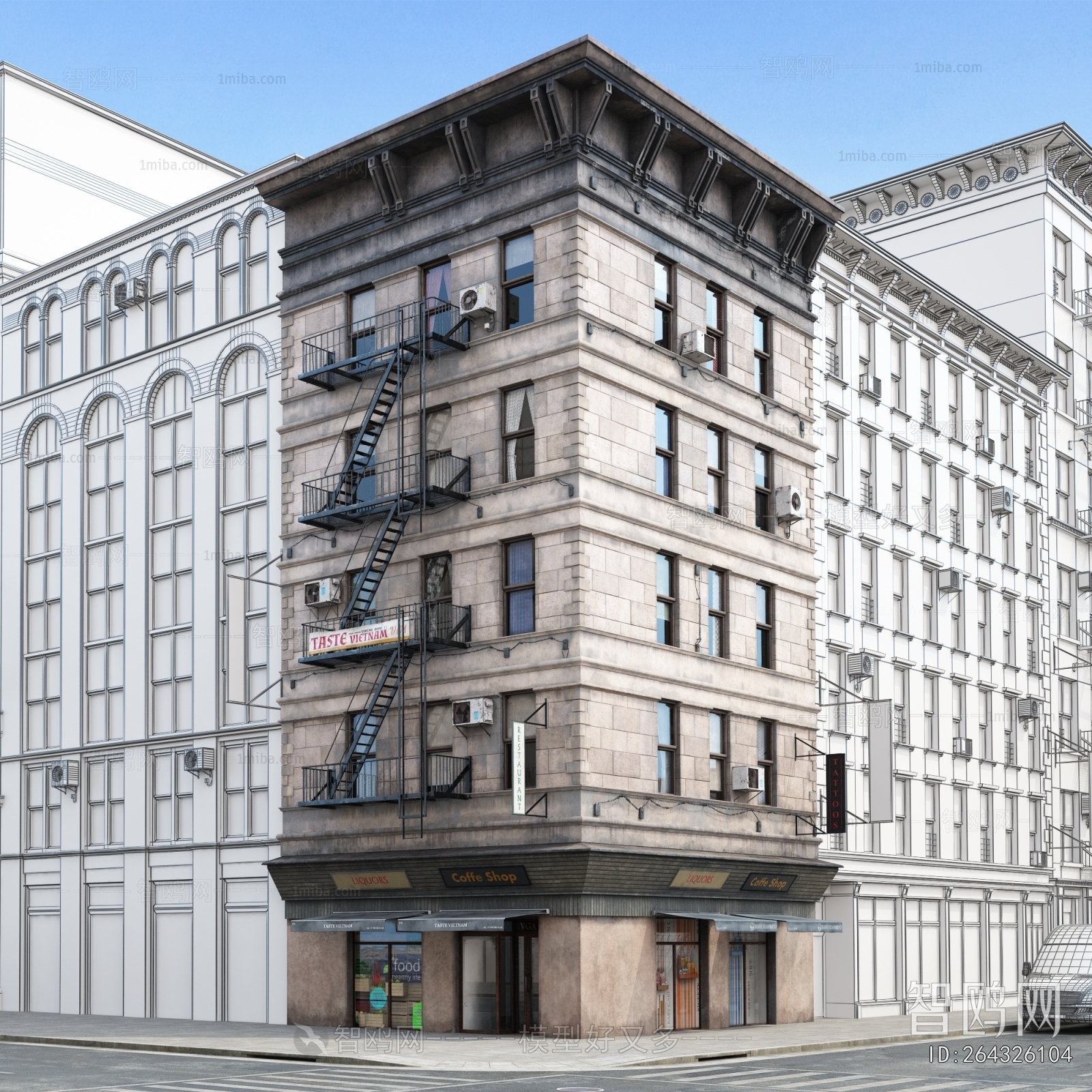 European Style Appearance Of Commercial Building