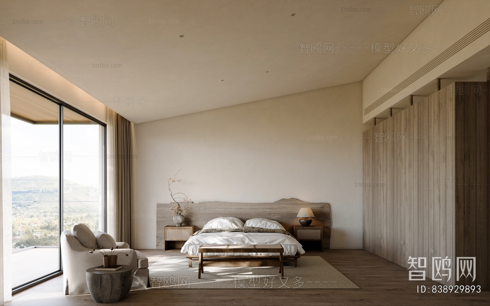 Wabi-sabi Style Bedroom