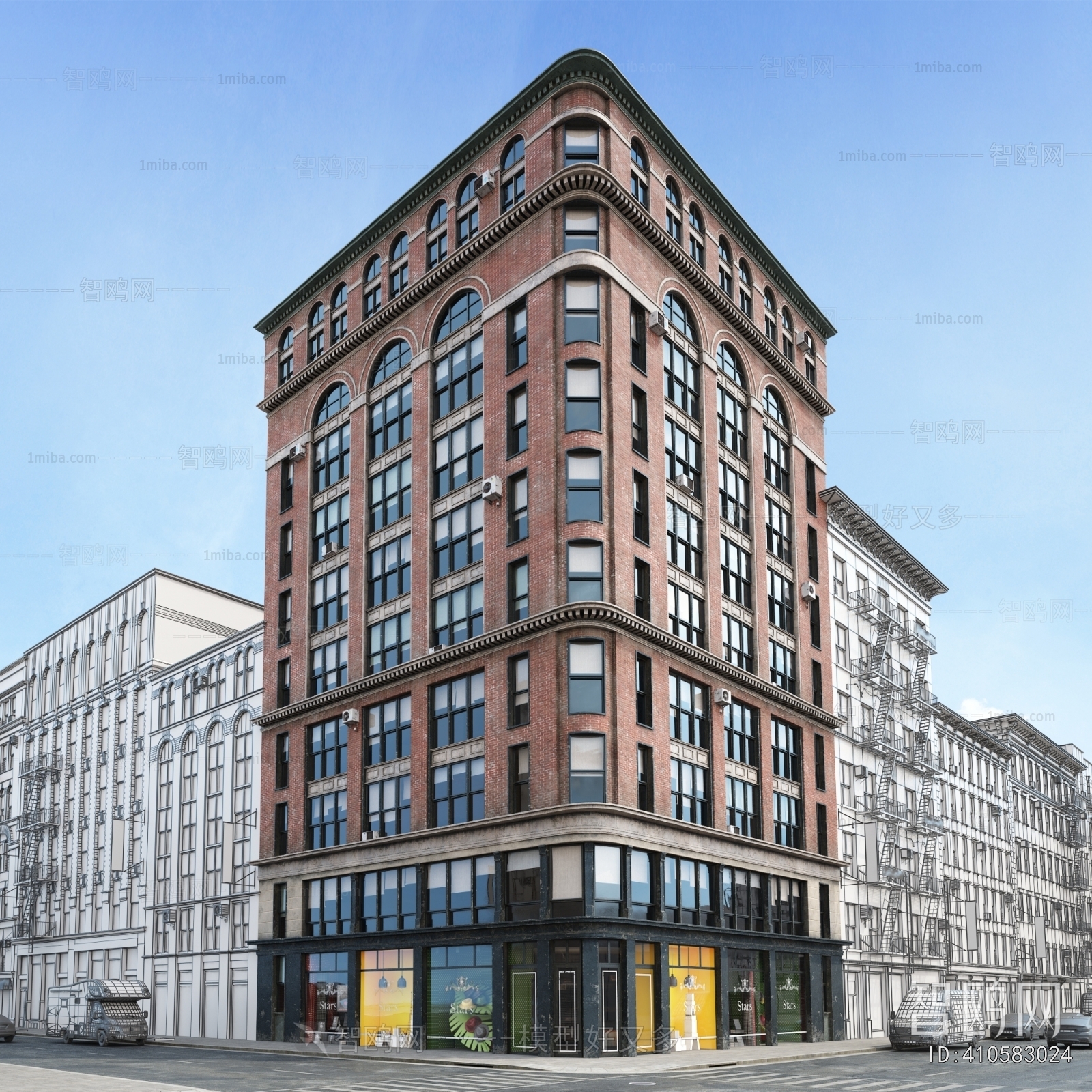 European Style Appearance Of Commercial Building