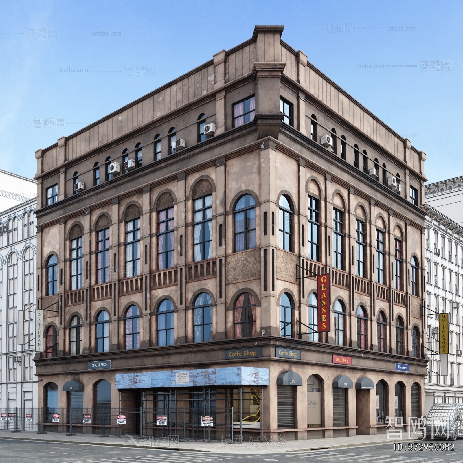 European Style Appearance Of Commercial Building