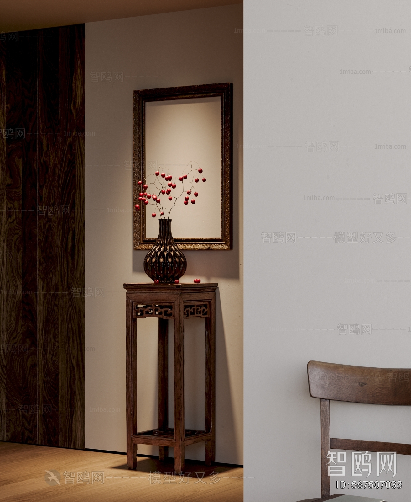 New Chinese Style Flower Shelf