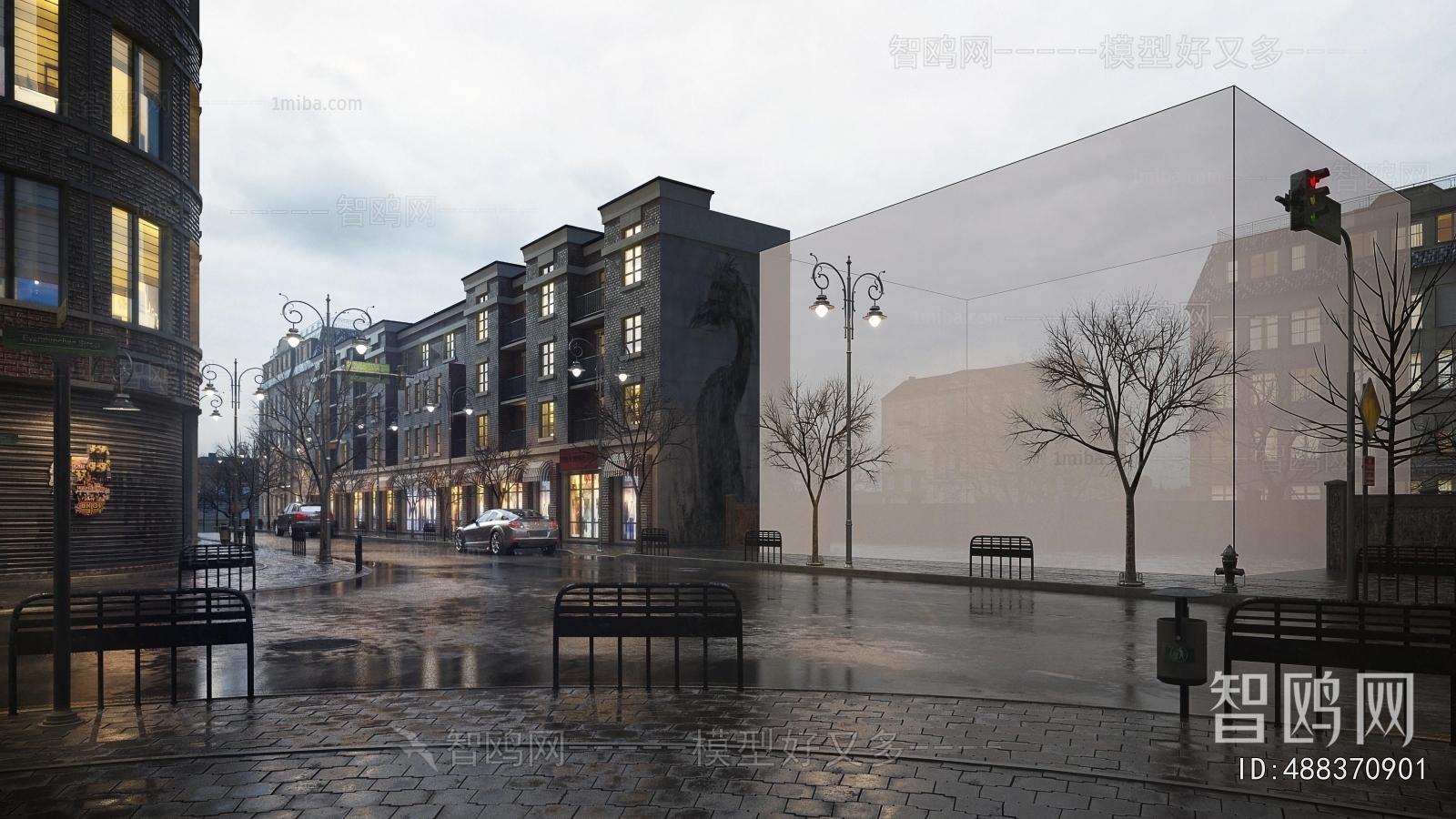 European Style Commercial Street