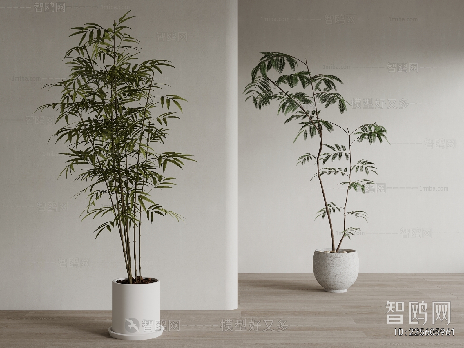 Modern Ground Green Plant Potted Plants