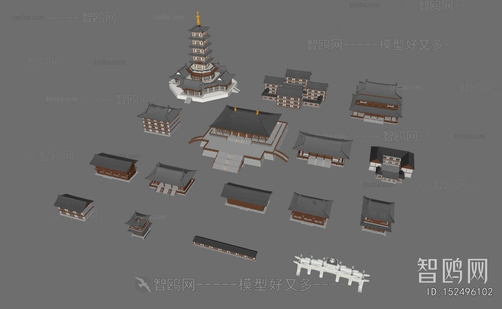 Chinese Style Ancient Architectural Buildings