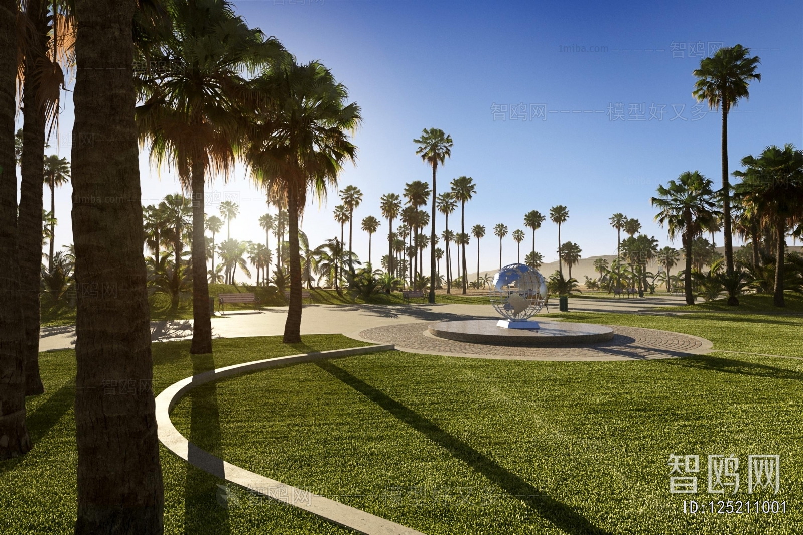 Modern Park Landscape