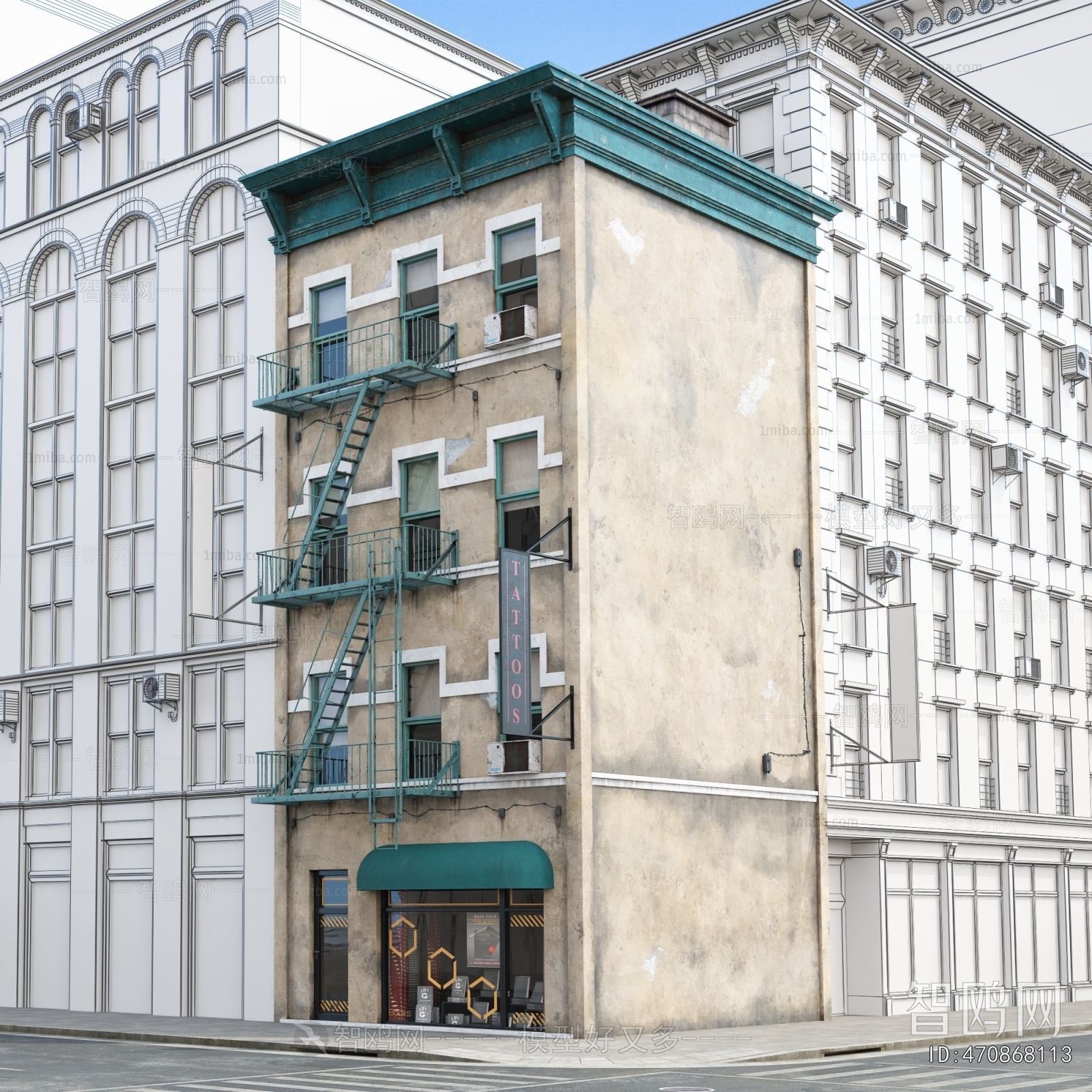 European Style Appearance Of Commercial Building