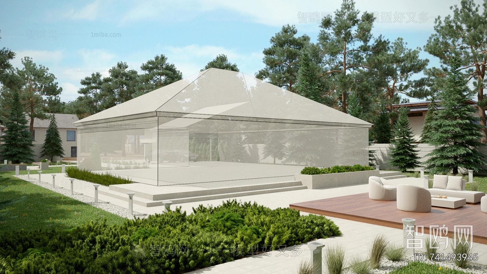 Modern Courtyard/landscape