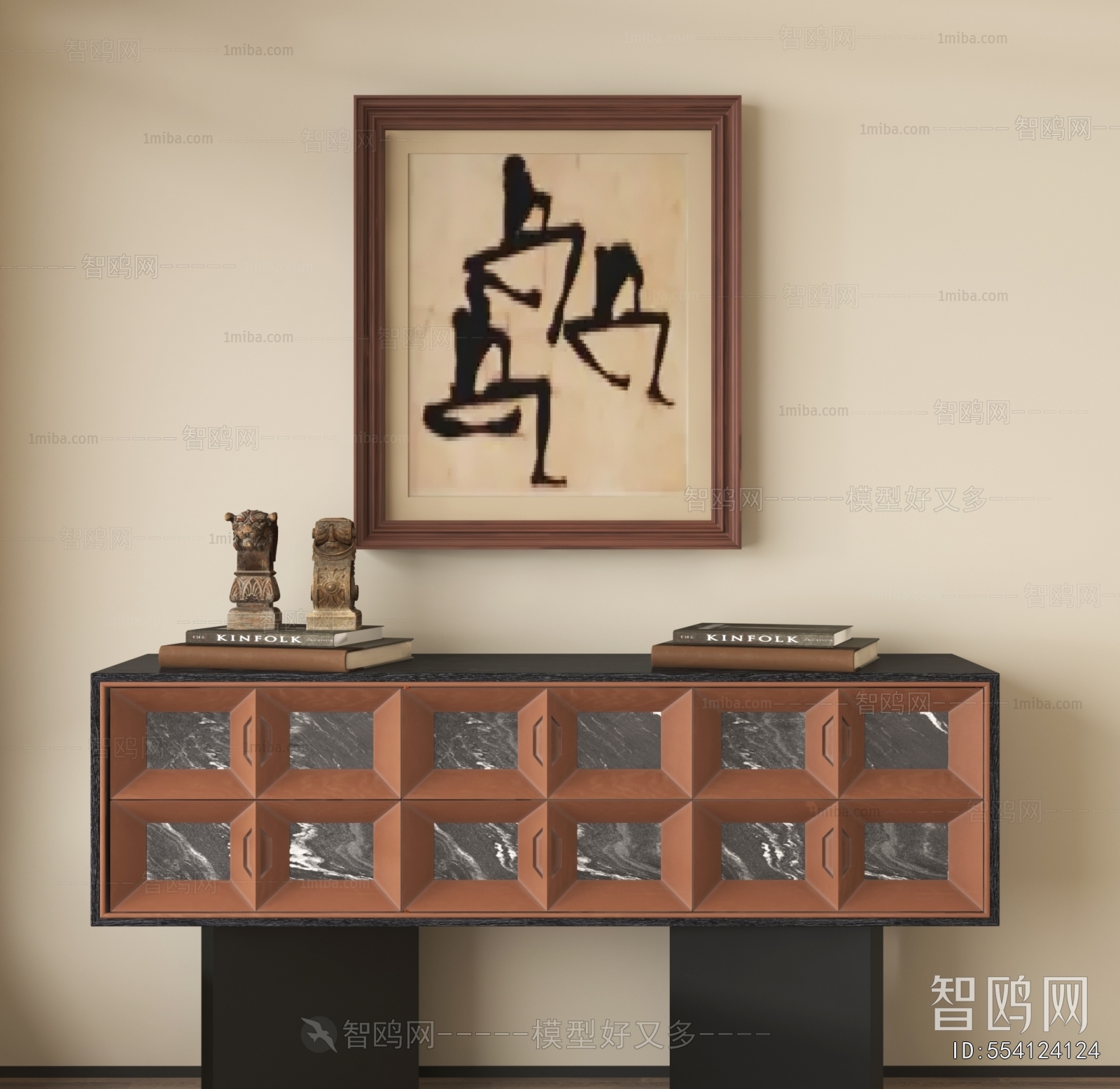 Wabi-sabi Style Side Cabinet