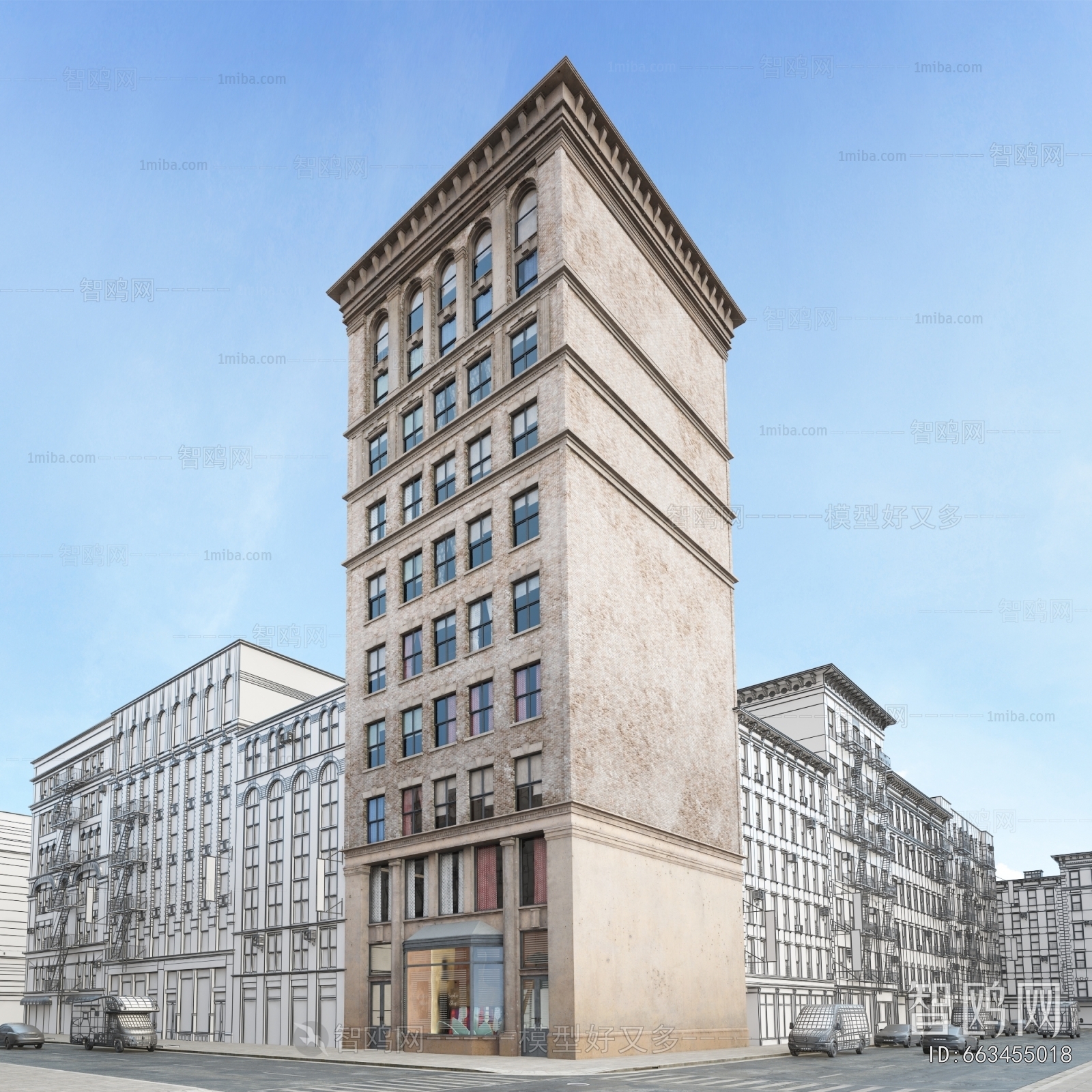 European Style Appearance Of Commercial Building