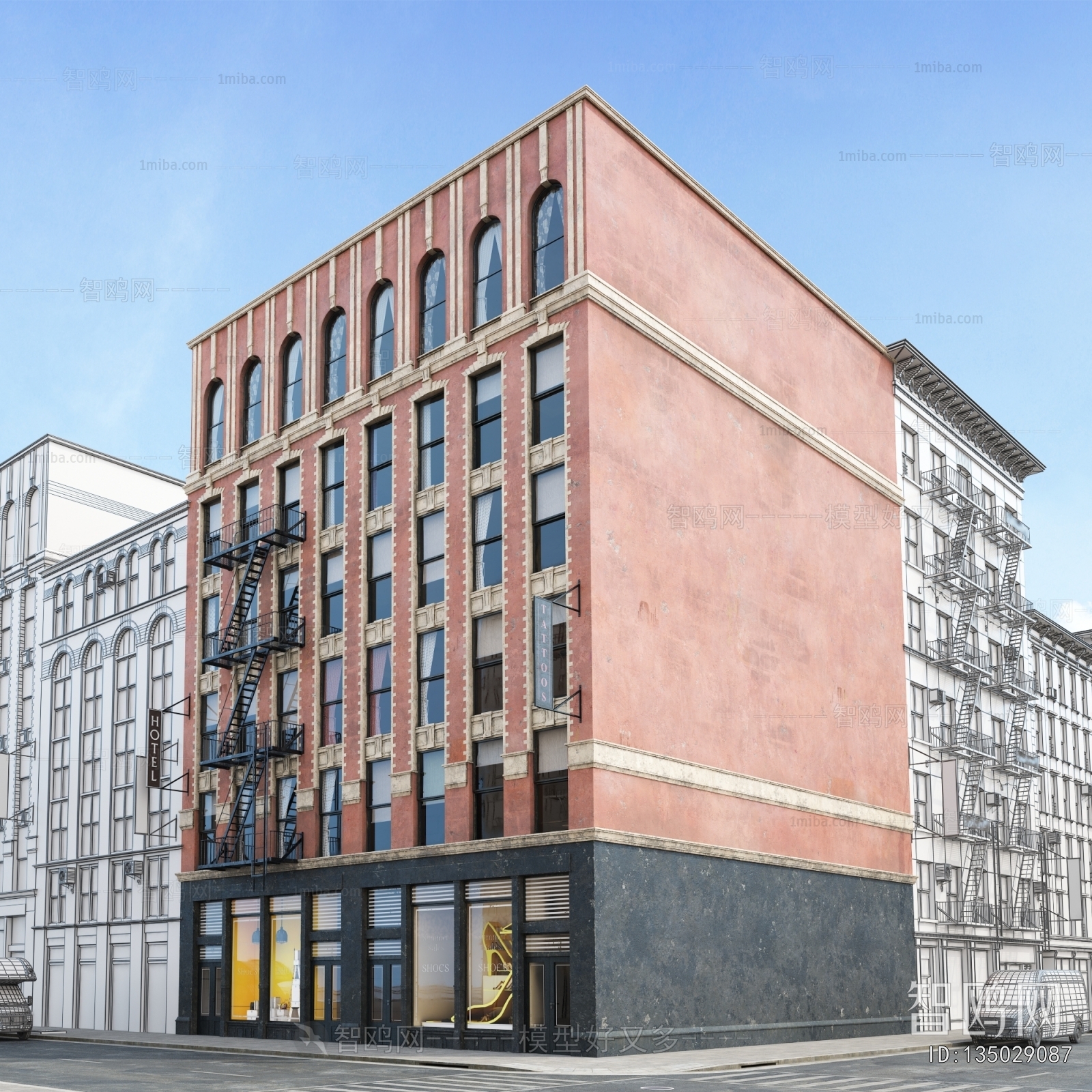 European Style Appearance Of Commercial Building