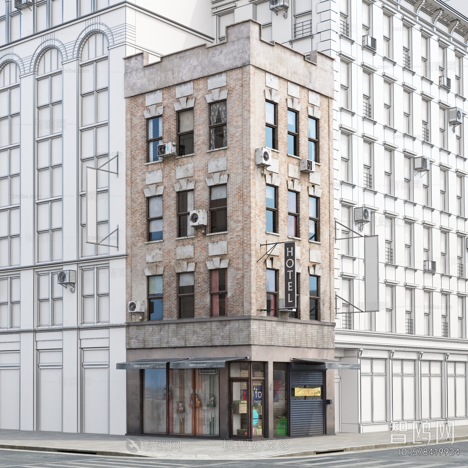 European Style Appearance Of Commercial Building