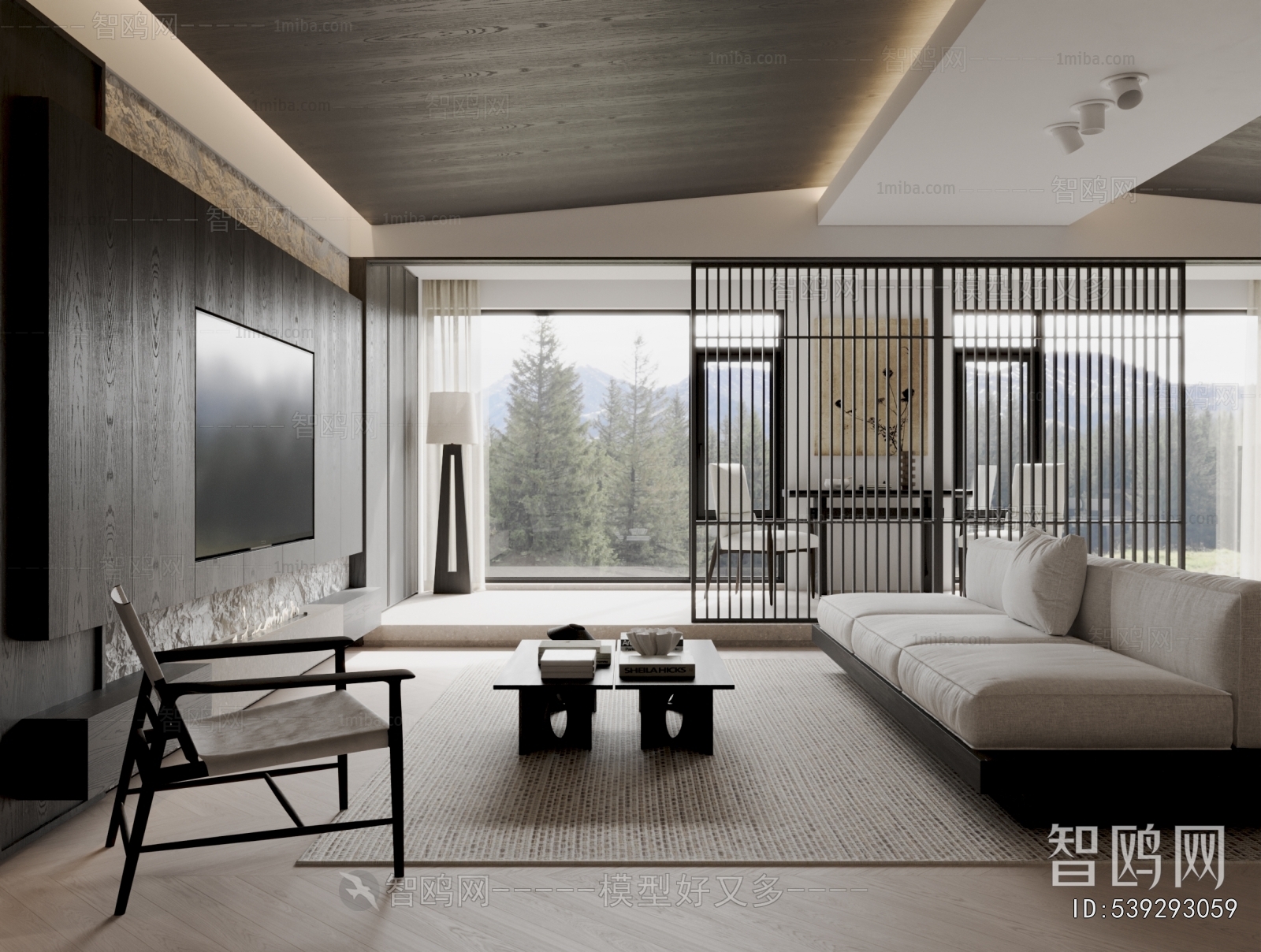 New Chinese Style A Living Room