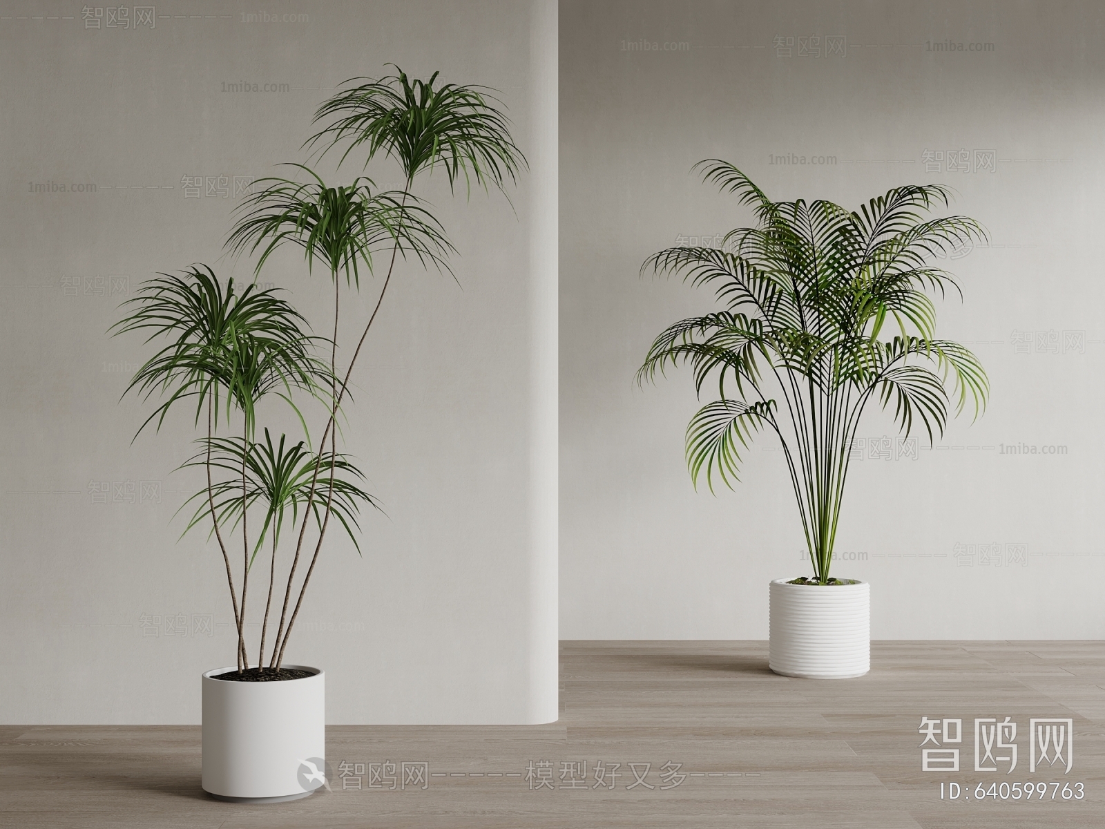 Modern Ground Green Plant Potted Plants