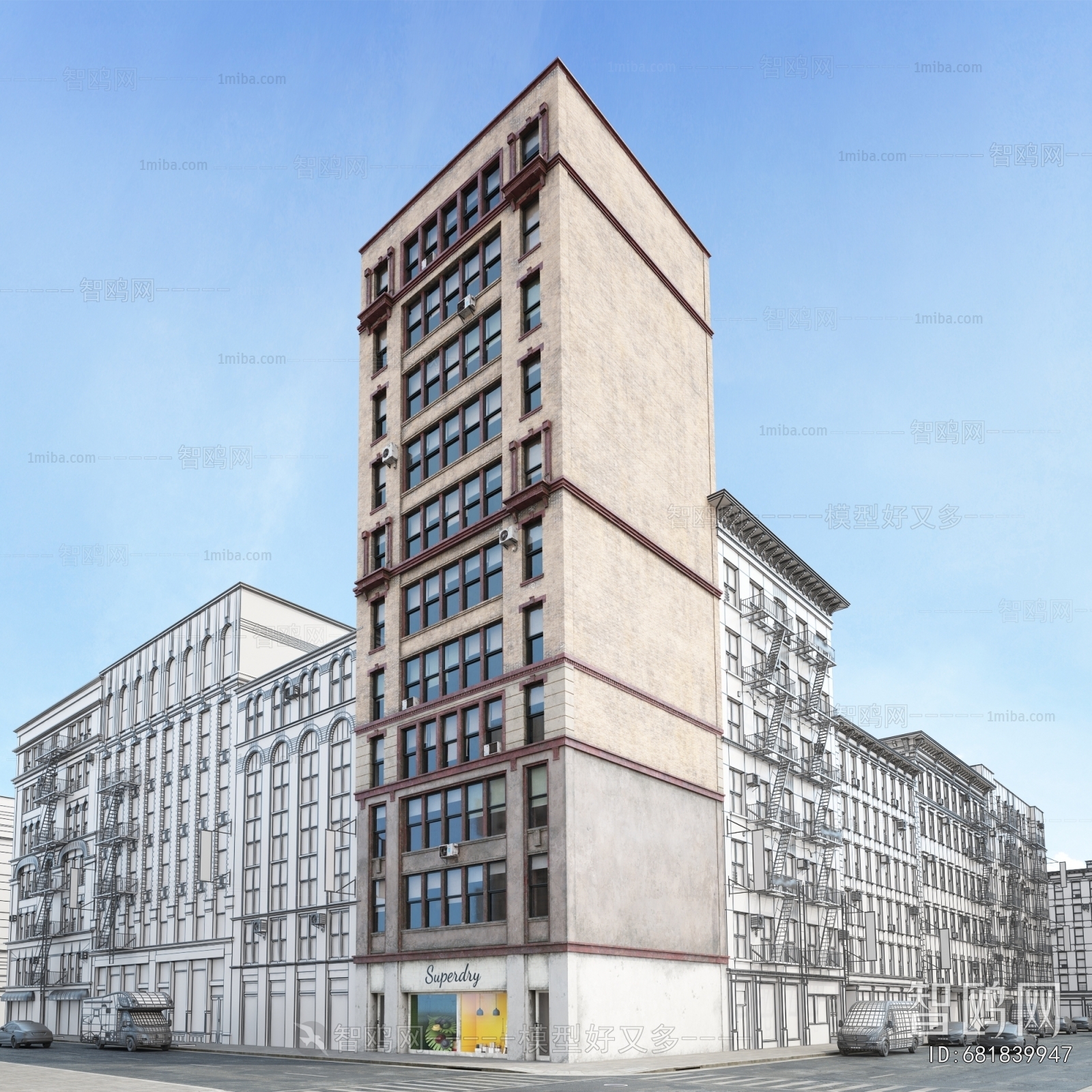 European Style Appearance Of Commercial Building