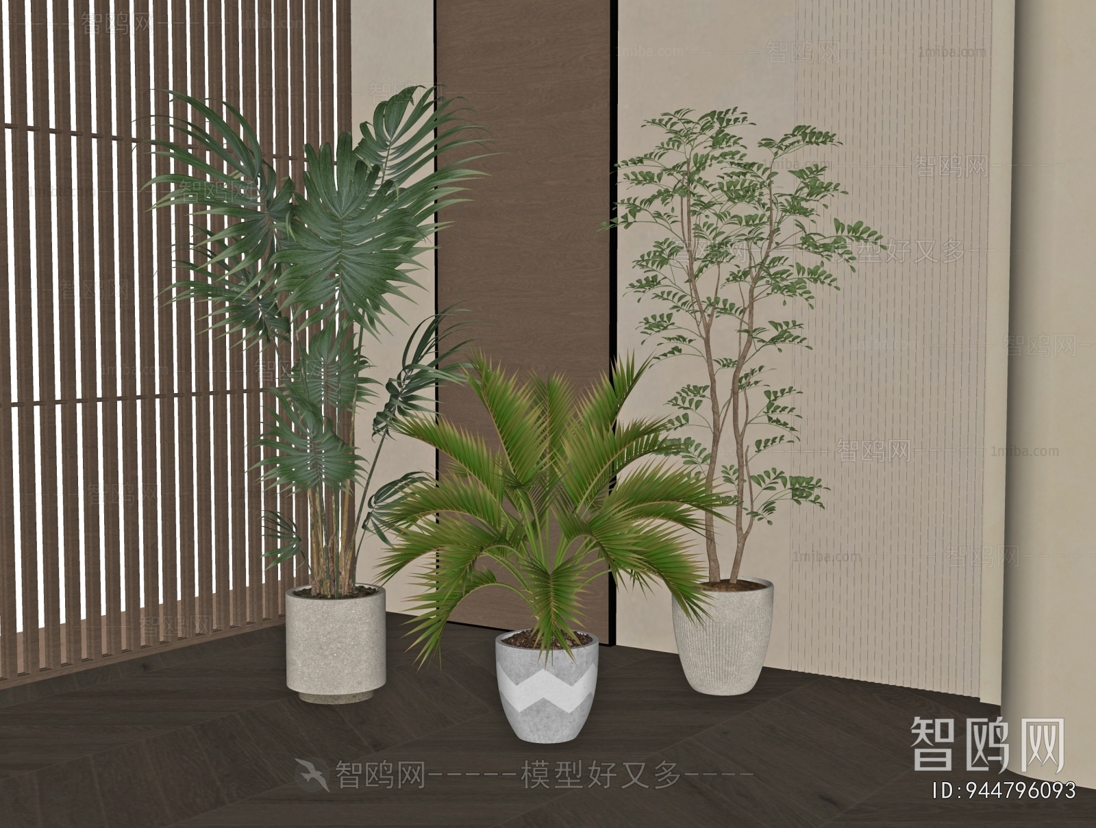 Modern Ground Green Plant Potted Plants