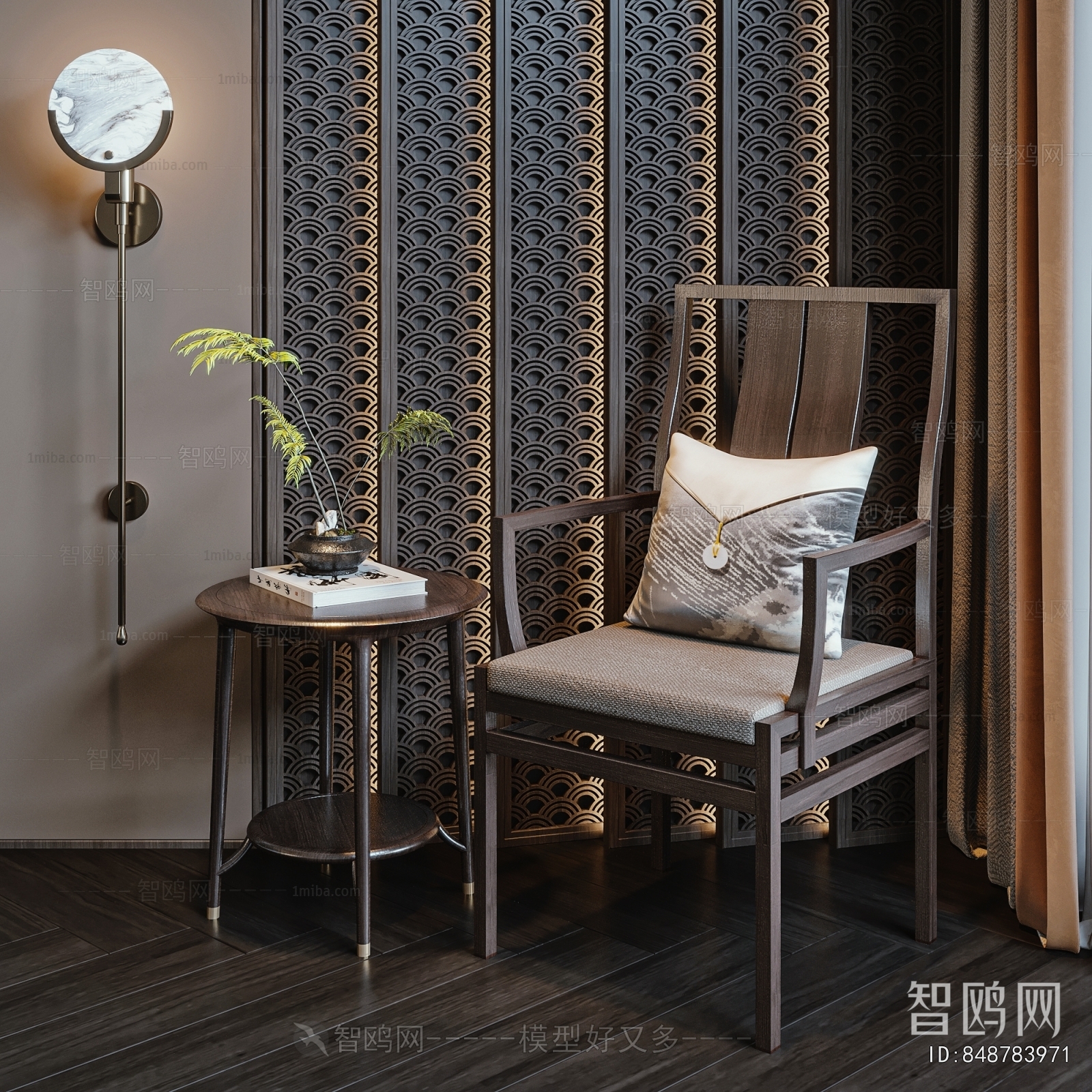 New Chinese Style Lounge Chair