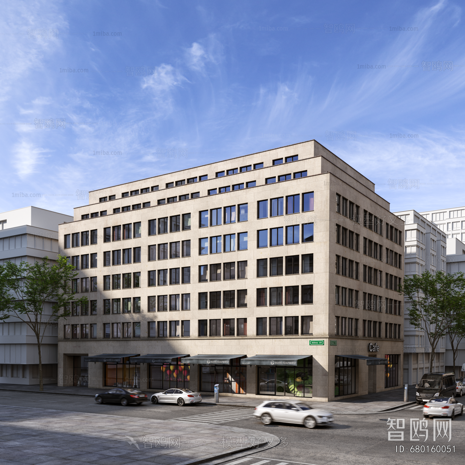 European Style Appearance Of Commercial Building