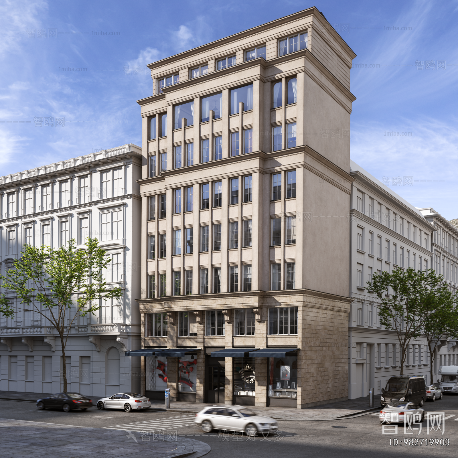 European Style Appearance Of Commercial Building