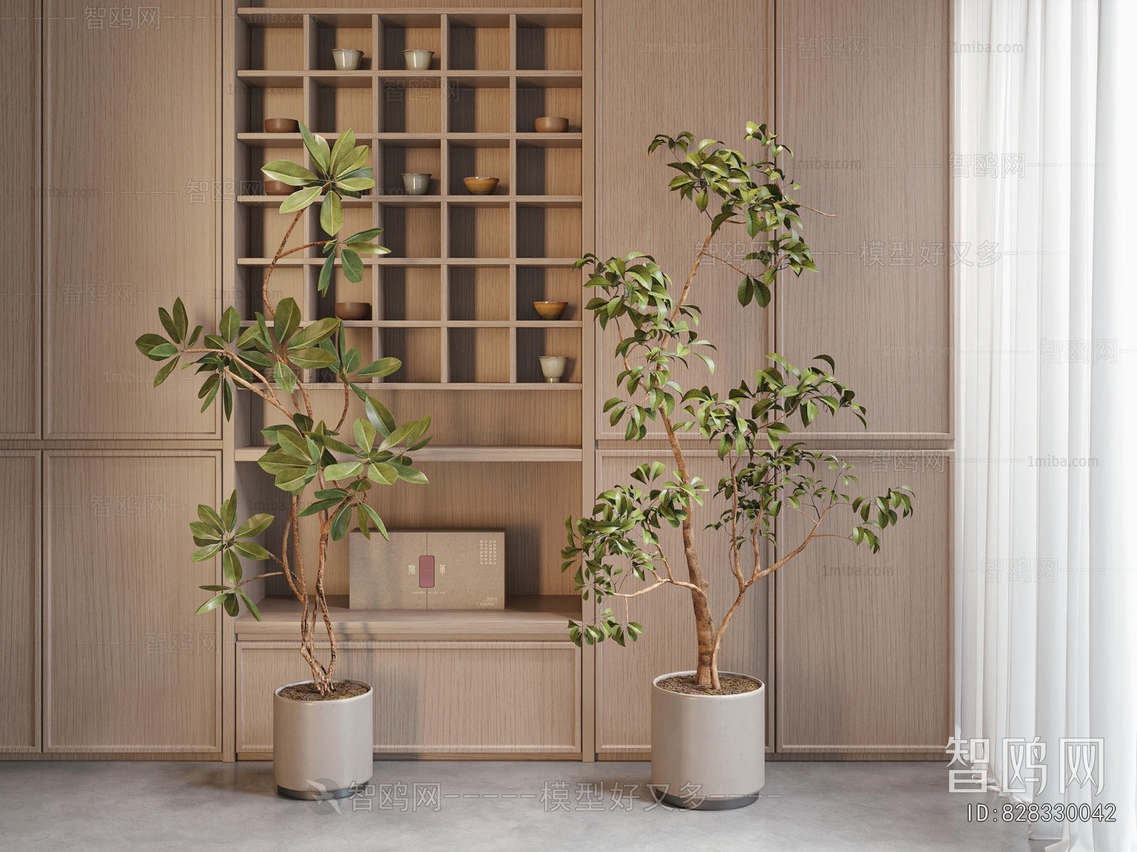 Modern Ground Green Plant Potted Plants