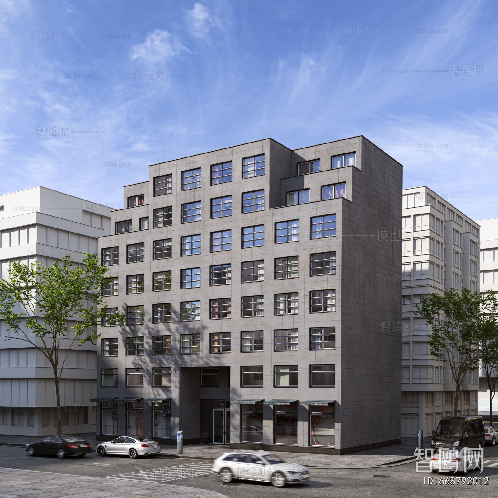 European Style Appearance Of Commercial Building